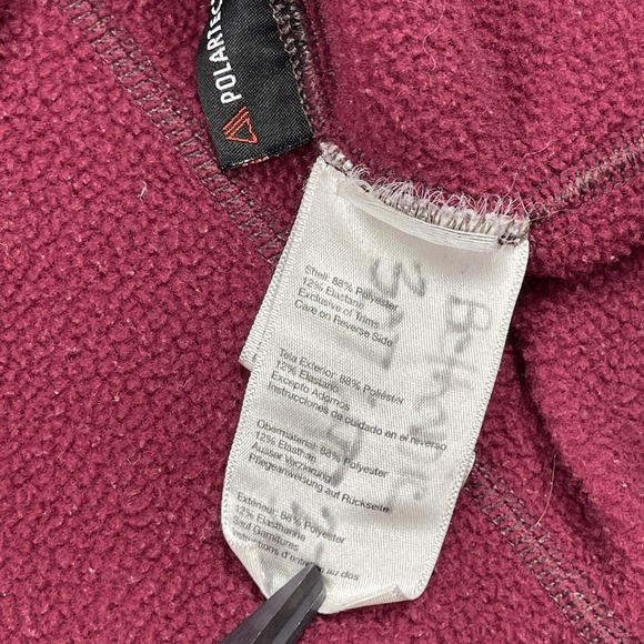Marmot Pullover Womens Medium Burgundy 1/4 Zip Hiking Outdoors Travel Polartec - Picture 6 of 15